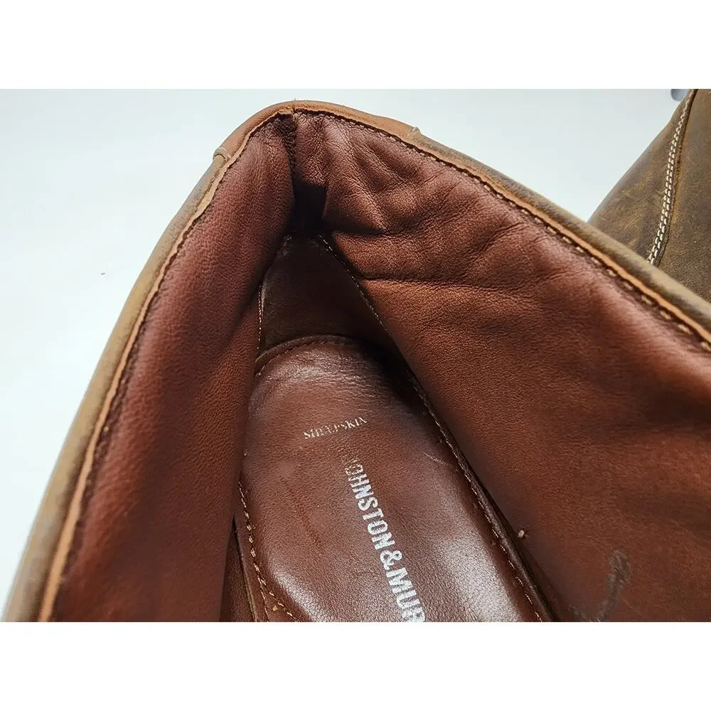Johnston & Murphy Copeland Chukka Boots Men 11.5M Brown Oiled Leather 25-1870
